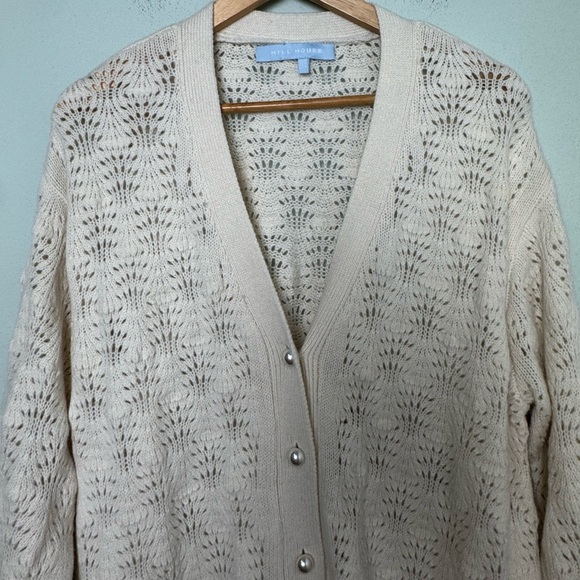 Hill House The Simple Cardigan Sweater 100% Merino Wool in Cream Size L/XL - Picture 5 of 11